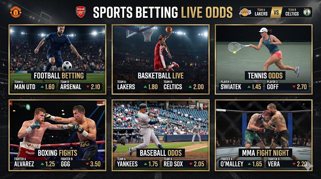 Multiple sports betting options at JILILUCK888